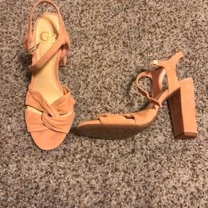 Gianni Bini Peach Block Heels